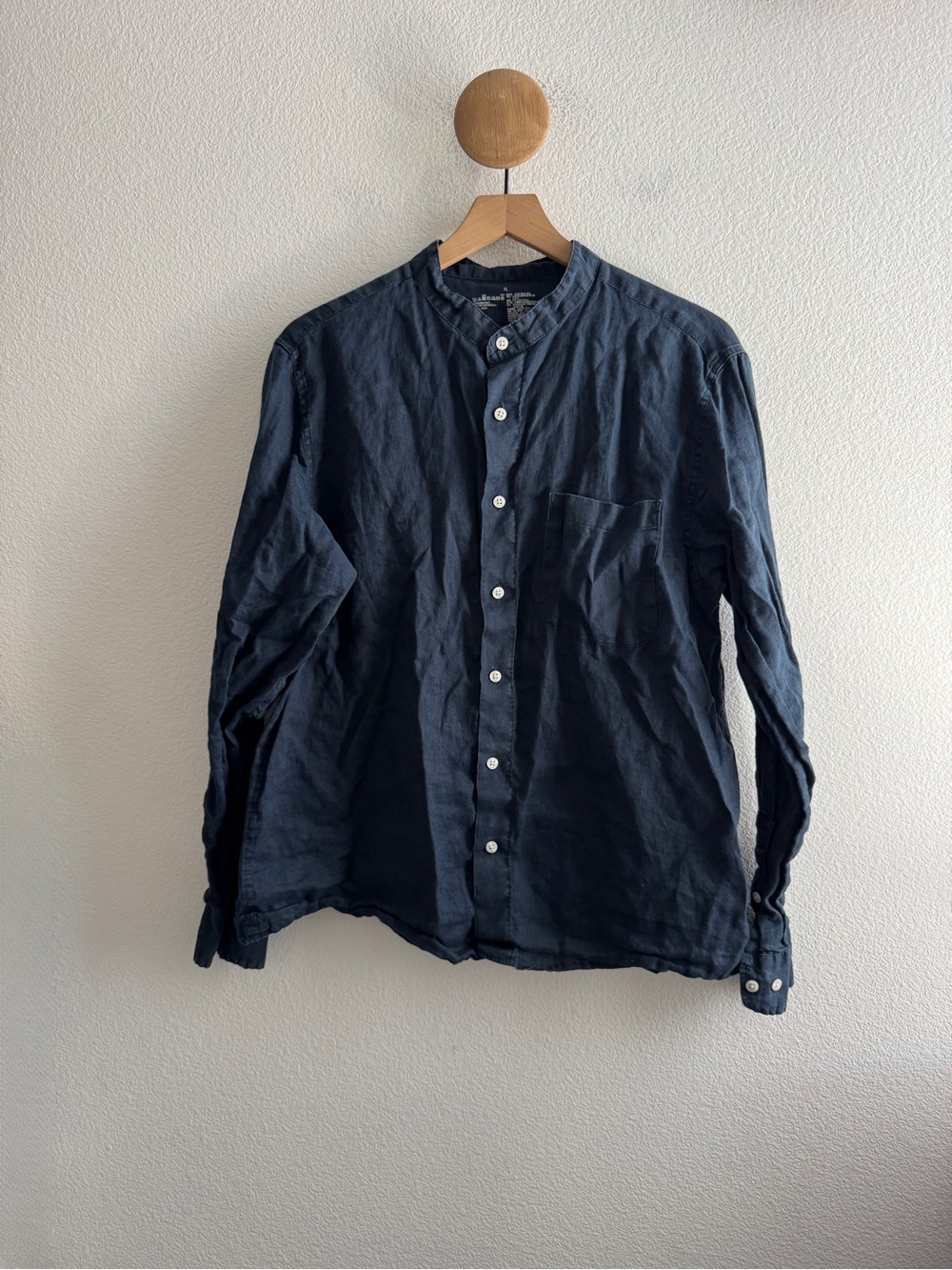 Muji Womens Navy Button Down Shirt